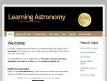 Tablet Screenshot of learningastronomy.com